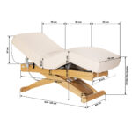 Elektrische SPA-ligstoel Sillon Siesta crèmekleurig met lichtbruine basis 20