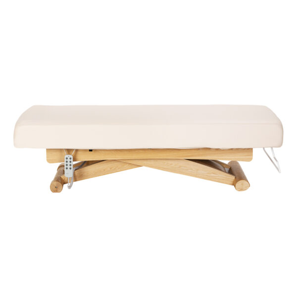 Elektrische SPA-ligstoel Sillon Siesta crèmekleurig met lichtbruine basis 5