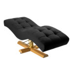 Sillon Corona wimper behandelstoel zwart met gouden voetstuk 2