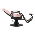 Barberstoel Gabbiano President roze met zwarte voet 5