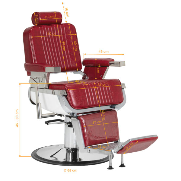 Barberstoel Gabbiano Royal X rood 16