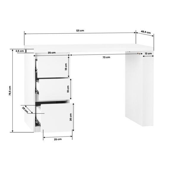 Cosmetisch bureau G031 wit 7