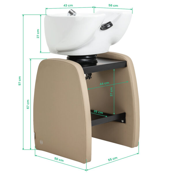 Kapper wasunit Omega Aqualina beige 17