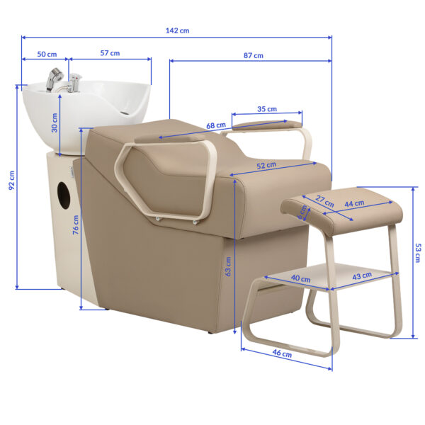 Kapper wasunit Omega Marina beige 14