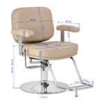 Kappersstoel Omega Astra Plus beige 10