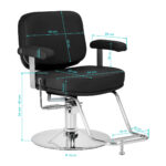 Kappersstoel Omega Astra Plus zwart 11