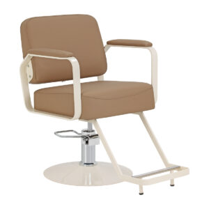 Kappersstoel Omega Aurora lichtbruin 1