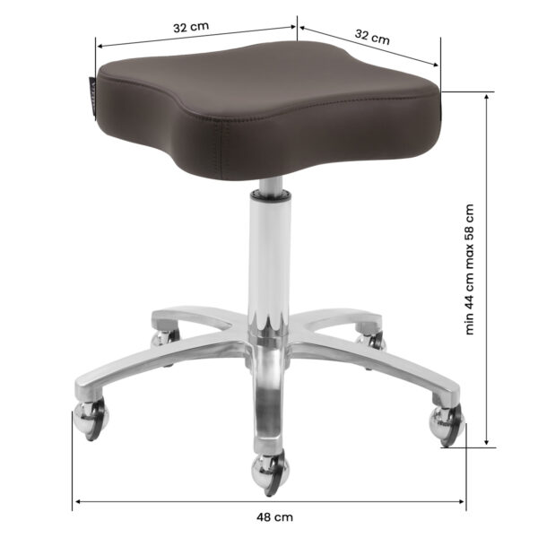Omega Supremo kapperskruk tabouret bruin 5
