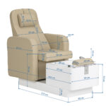 Pedicurestoel SPA stoel Sillon Elysia beige 17