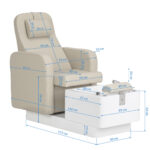 Pedicurestoel SPA stoel Sillon Elysia crème 17