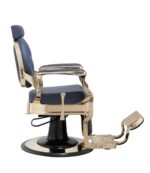 Buzz barberstoel goud chroom donkerblauw MUDI