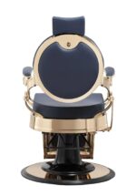 Buzz barberstoel goud chroom donkerblauw MUDI