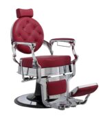 BUZZ barberstoel stijlvol aluminium frame donkerrood MUDI