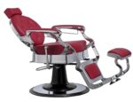 BUZZ barberstoel stijlvol aluminium frame donkerrood MUDI
