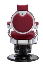 BUZZ barberstoel stijlvol aluminium frame donkerrood MUDI