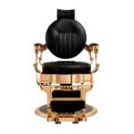 CAESAR + GOLD elegante barberstoel aluminium onderstel goud MUDI