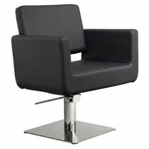 CHIC Q kappersstoel vierkante voet zwart MUDI