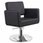 CHIC R kappersstoel ronde voet zwart MUDI