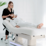 Eterna Beige elektrische beautybank 4 motoren wit Habys