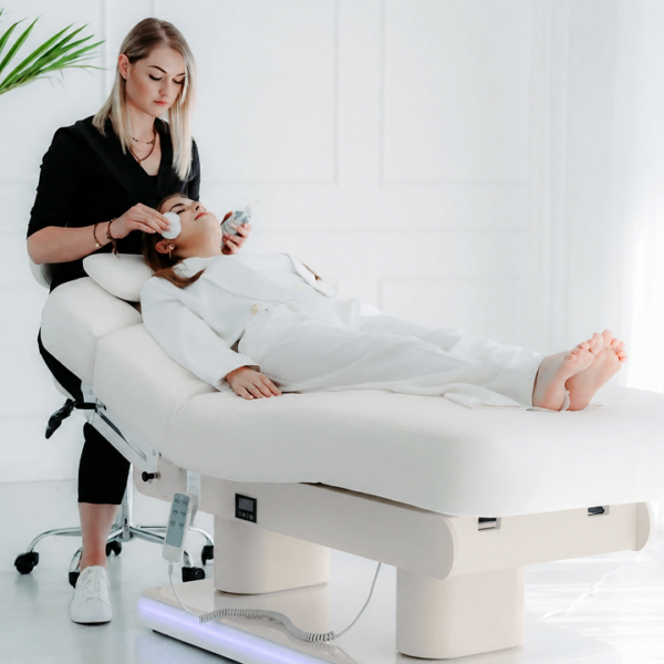 Eterna Beige elektrische beautybank 4 motoren wit Habys