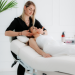 Eterna Beige elektrische beautybank 4 motoren wit Habys