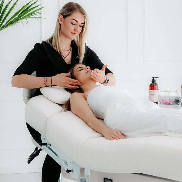 Eterna Beige elektrische beautybank 4 motoren wit Habys