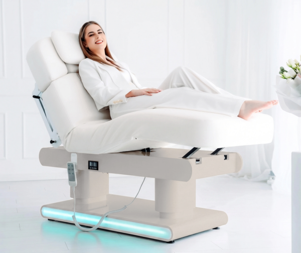 Eterna Beige elektrische beautybank 4 motoren wit Habys