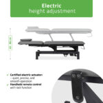 Fortis 2 elektrische behandeltafel handbediening hoofdkussen grijs Habys