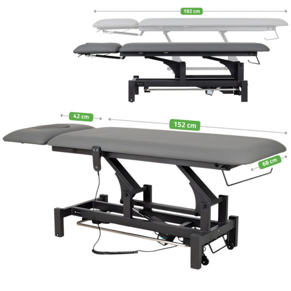 Fortis 2 ERGO elektrische behandeltafel voetbediening grijs Habys
