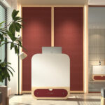 Ikon akoestisch paneel led-verlichting beige NAGGURA