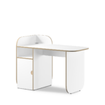 Ikon bureau met opbergkast minimalistisch paneelpoten wit NAGGURA