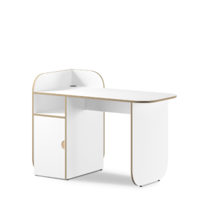 Ikon bureau met opbergkast minimalistisch paneelpoten wit NAGGURA