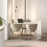 Ikon bureau minimalistisch kabeldoorvoer wit NAGGURA