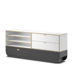 Ikon dressoir push-to-open grijs NAGGURA