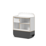 Ikon receptiebalie kort soft-close wit NAGGURA