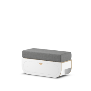 Ikon wachtbank met lade lichtgrijs NAGGURA