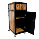 Kappers trolley multiplex panelen zwart MUDI