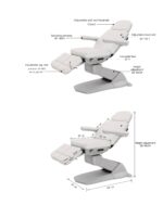 MEDIAL + pedicurestoel 3 motoren antigravity wit WEELKO