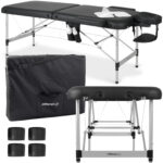 Nadia inklapbare massagetafel 60 cm Comfy Base zwart Habys