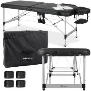 Nadia inklapbare massagetafel 60 cm Comfy Base zwart Habys