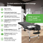 Nadia inklapbare massagetafel 60 cm Comfy Base zwart Habys