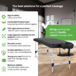 Nina inklapbare massagetafel 60 cm Comfy Base zwart Habys