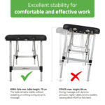 Nina inklapbare massagetafel 60 cm Comfy Base zwart Habys