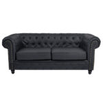 REPOSE wachtbank 2-zits chesterfield donkerbruin MUDI