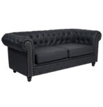 REPOSE wachtbank 2-zits chesterfield donkerbruin MUDI