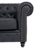 REPOSE wachtbank 2-zits chesterfield donkerbruin MUDI