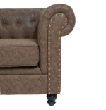 REPOSE wachtbank 2-zits chesterfield donkerbruin MUDI