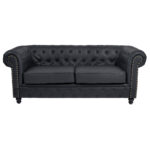 REPOSE wachtbank chesterfield tweezits zwart MUDI