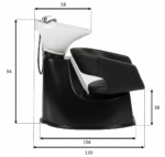 ROLLS 2.0 wasunit compact kantelbare wasbak zwart MUDI