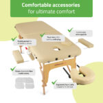 Sofia Light inklapbare massagetafel 60 cm Comfy Base beige Habys